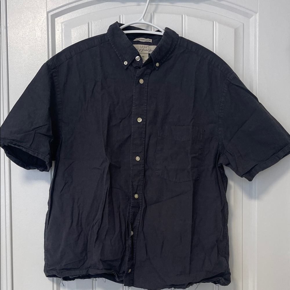 H&M Men's Dark Gray Casual Button-Down Shirt